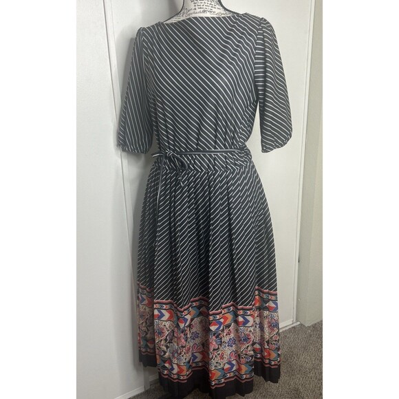 Sharon Dee Dresses & Skirts - Vintage 80s Midi Dress In 1950s Style Pleated Puff Sleeve